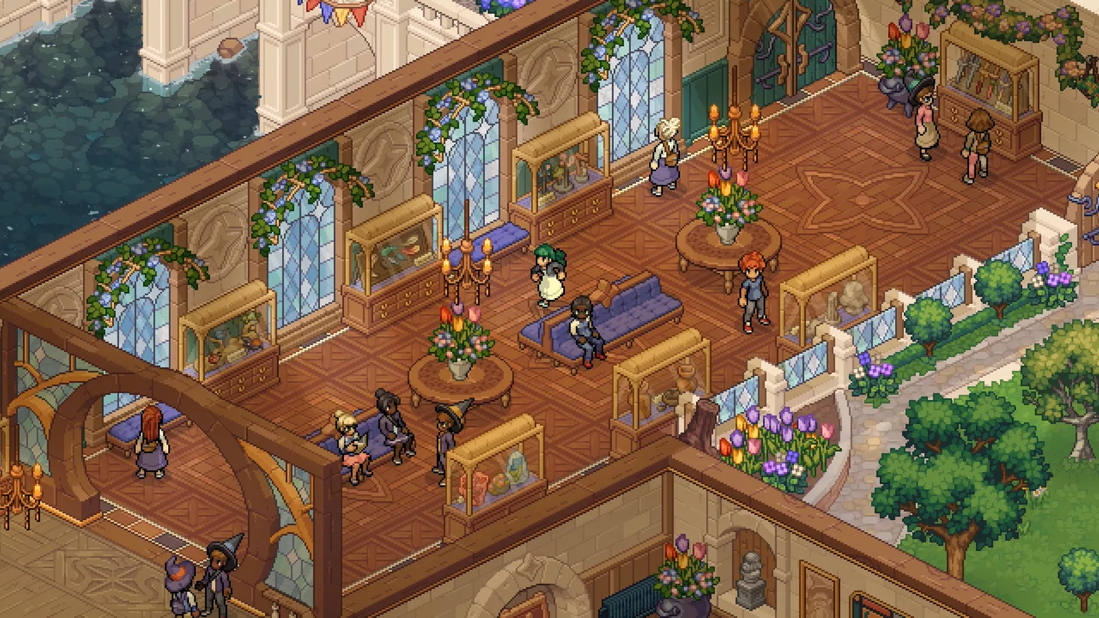 Official Witchbrook hallway screenshot from the media page.
