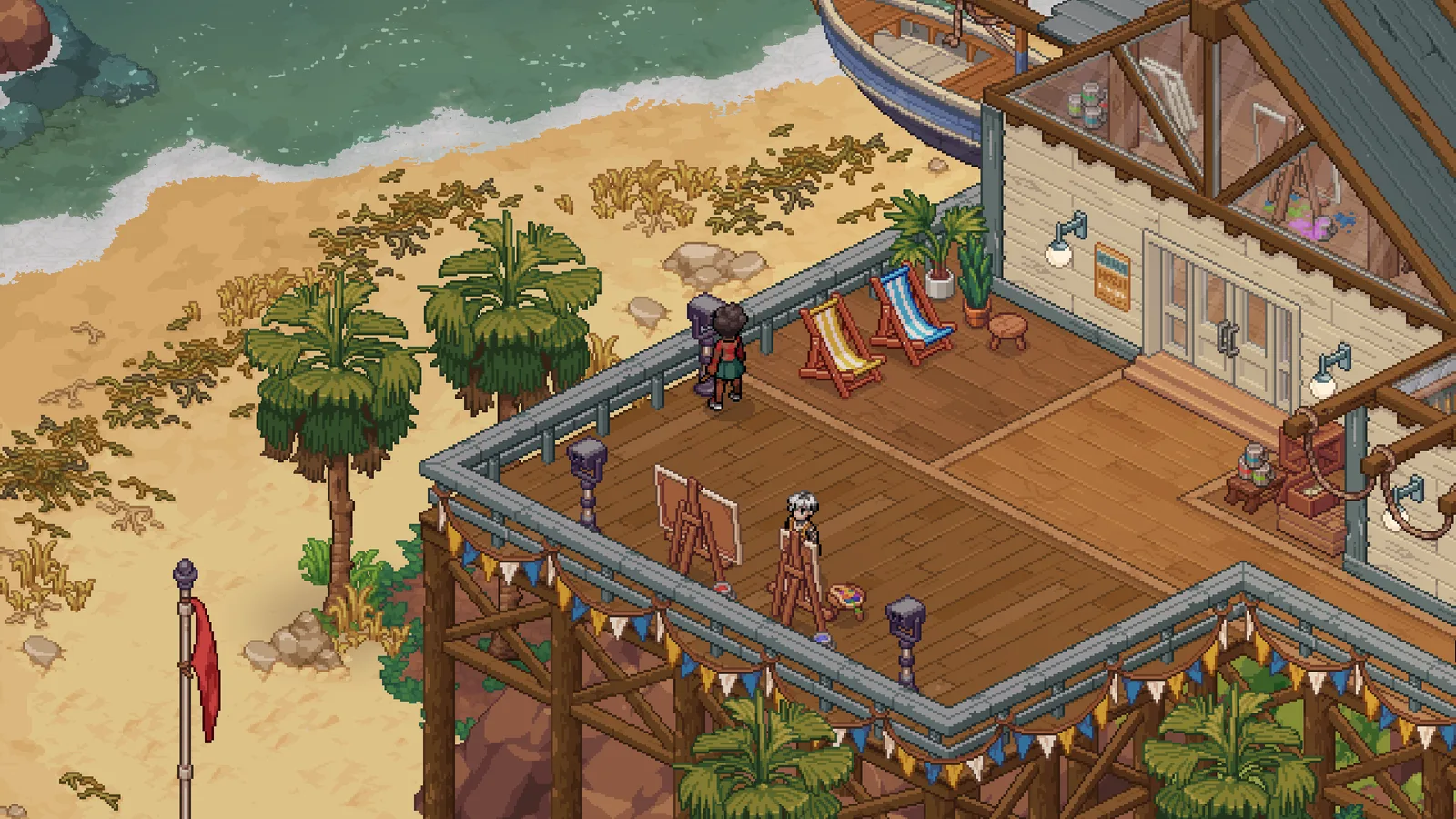 Official Witchbrook beach screenshot from the media page.
